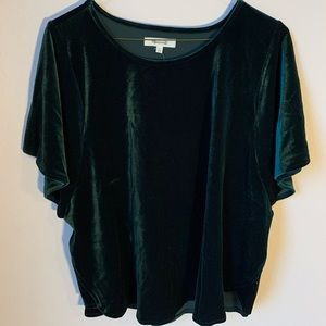 Madewell Green Velvet top